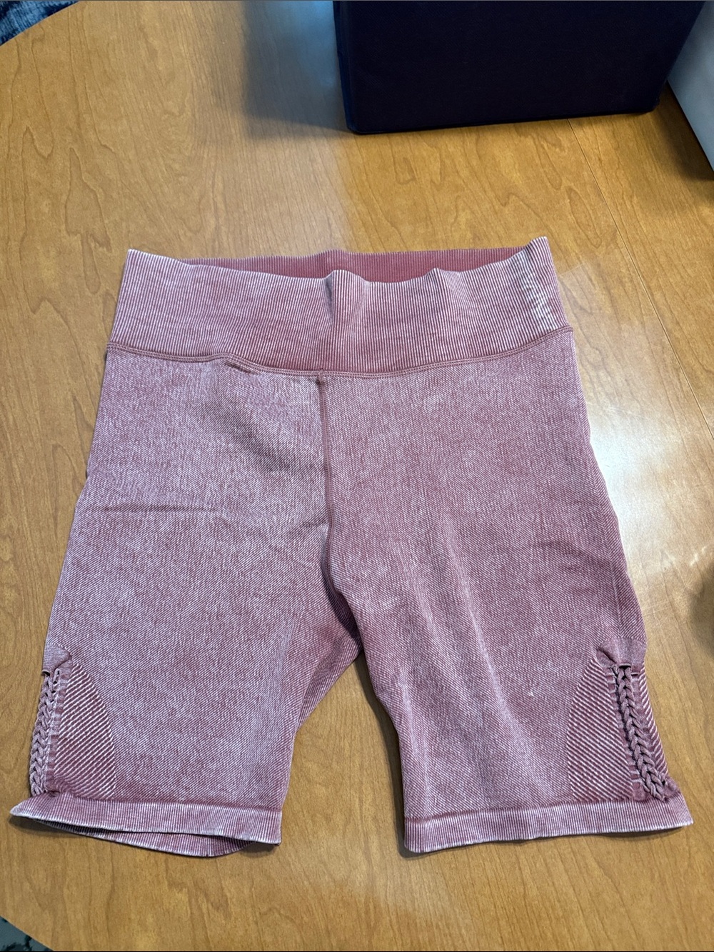 aerie Ribbed High-Waist Mauve Bike Shorts
